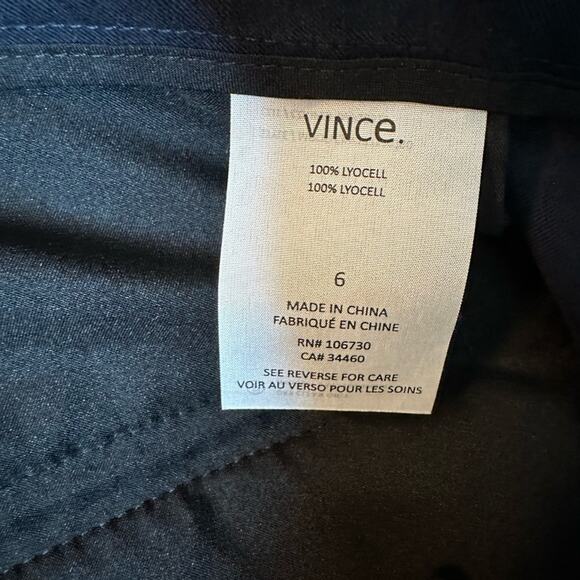 Vince Skinny Relaxed Dress Pants Navy Blue Ankle Length Size 6 - Picture 7 of 7